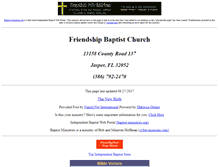 Tablet Screenshot of jasper-fl.friendship-baptist.us